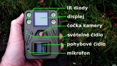 Maskování fotopastí: Rozmístění čidel na fotopasti Scoutguard SG520